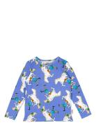 The Horse Shirt Tops T-shirts Long-sleeved T-Skjorte Blue Pippi Langst...