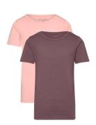 Basic 33 -T-Shirt Ss  Tops T-Kortærmet Skjorte Pink Minymo