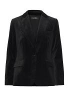 Stretch Velvet Blazer Blazers Single Breasted Blazers Black Lauren Ral...