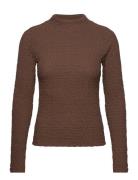 Magen-M Tops T-shirts & Tops Long-sleeved Brown MbyM