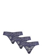 Brief Thong Low Lacey 3 Pack G-streng Undertøj Navy Lindex