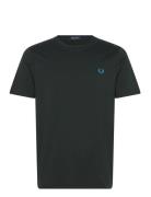 Crew Neck T-Shirt Tops T-Kortærmet Skjorte Green Fred Perry