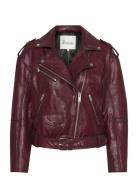 Mwgilo Leather Jacket Læderjakke Skindjakke Burgundy My Essential Ward...