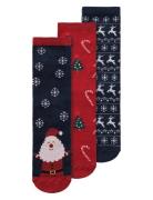 Nknrichristmas 3P Sock Socks & Tights Socks Navy Name It