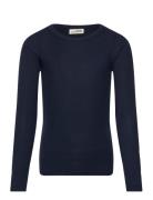 T-Shirt Long-Sleeve Tops T-shirts Long-sleeved T-Skjorte Navy Sofie Sc...