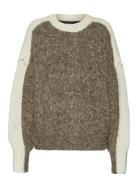 Vmcordelia Ls O-Neck Pullover Ga Tops Knitwear Jumpers Cream Vero Moda