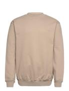 Wbcane Base Crew Tops Sweatshirts & Hoodies Sweatshirts Beige Woodbird