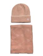 Logo Jacquard Scarf & Beanie Set Accessories Headwear Beanies Beige La...