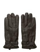 Barbour Burnish Lth Gl Accessories Gloves Finger Gloves Black Barbour