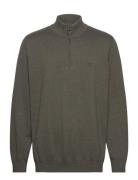 Barbour Cotton Hz Knit Designers Knitwear Half Zip Jumpers Green Barbo...