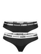 Puma Women String 2P Pack Sport Panties Thong Black PUMA