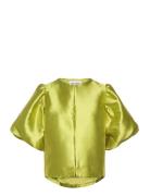 Cleo Blouse Designers Blouses Short-sleeved Green Malina