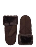 Jasminmbg Sheepskin Mitten Accessories Gloves Thumb Gloves Brown Markb...