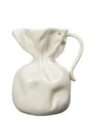 Jug Crumple Home Tableware Jugs & Carafes Water Carafes & Jugs White B...