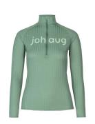 Rib Tech Half Zip Sport Base Layer Tops Green Johaug