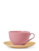 Rhombe Color Tekop M. Underkop 39 Cl Rosa/Sand Home Tableware Cups & M...