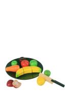 Fruit In Wood On The Plate, With Velcro Toys Toy Kitchen & Accessories...