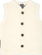 Vest, Merino Wool W. Buttons, Offwhite Tops Vests Cream Smallstuff