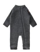 Wool Baby Suit Outerwear Fleece Outerwear Fleece Coveralls Grey Mikk-l...