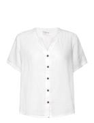 Crbellis Linen Shirt Tops Shirts Linen Shirts White Cream