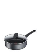 Easy Chef Sautepan 24 Cm W. Lid Home Kitchen Pots & Pans Saucepans Bla...