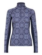 Edith Half Zip Sport Base Layer Tops Blue Kari Traa