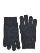 Signature Pony Wool Gloves Accessories Gloves Finger Gloves Grey Polo ...