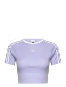 3 S Baby Tee Sport Crop Tops Short-sleeved Crop Tops Purple Adidas Ori...