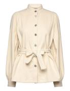 Corduroy Shirt With Belt Designers Shirts Long-sleeved Cream Stella No...