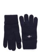 Shield Wool Gloves Accessories Gloves Finger Gloves Navy GANT