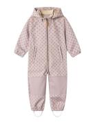 Nmflaalfa Suit Aop Fo Lil Outerwear Coveralls Softshell Coveralls Pink...