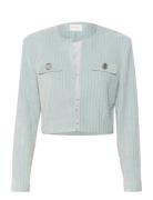 Elnoragz Short Jacket Blazers Cropped Blazers Blue Gestuz