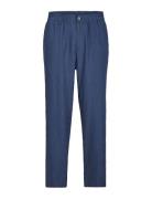 Jpstkarl Jjlawrence Linen Chino Sn Bottoms Trousers Linen Trousers Blu...