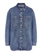 Nmalva L/S Denim Shacket Az351Mb Noos Tops Shirts Denim Shirts Blue NO...