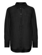 Linen Shirt Tops Shirts Linen Shirts Black Gina Tricot