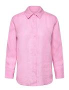 Linen Shirt Tops Shirts Linen Shirts Pink Gina Tricot