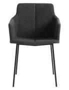 Stol M/Armlæn Chamfer Home Furniture Chairs & Stools Chairs Black Muub...