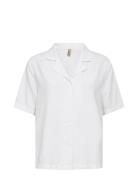 Sc-Ina Tops Shirts Linen Shirts White Soyaconcept