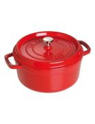 La Cocotte - Round Cast Iron Home Kitchen Pots & Pans Casserole Dishes...