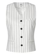 Esana Waistcoat Blazers Sleeveless Blazers White Second Female