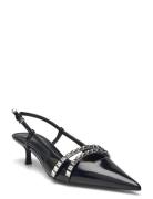 Studded Slingback Shoes Shoes Sling Backs Heeled Slingbacks Black Mang...