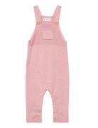 Long Knitted Dungarees Bottoms Dungarees Pink Mango