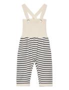 Baby High Waist Overalls Bottoms Dungarees Cream FUB