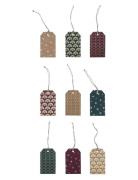 Gift Tag W. String, Hdsaa, Golden/Green/Burgundy Home Decoration Chris...