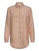 Sahara Linen Shirt Tops Shirts Linen Shirts Brown Balmuir