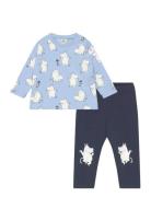 Set Top Leggings Moomin Sets Sets With Long-sleeved T-shirt Blue Linde...