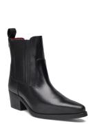 Th Leather Cowboy Boot Shoes Boots Cowboy Boots Black Tommy Hilfiger