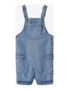 Hi Short Overall Bottoms Dungarees Blue Fliink