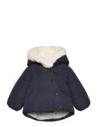 Anorak With Shearling-Effect Hood Outerwear Jackets & Coats Anoraks Na...