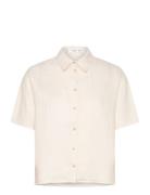 Linen 100% Shirt Tops Shirts Linen Shirts Cream Mango